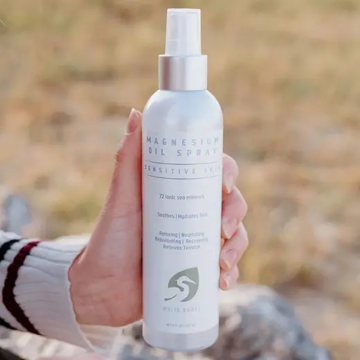 White Egret Magnesium Oil for Sensitive Skin 8oz - Image 2