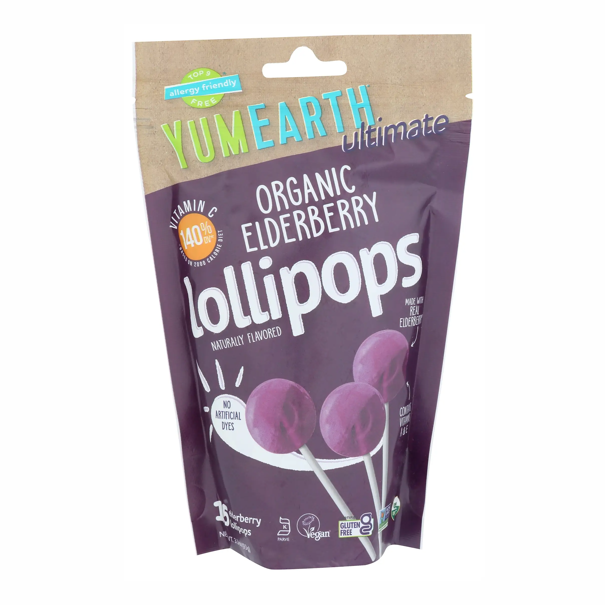 Organic Elderberry Lollipops